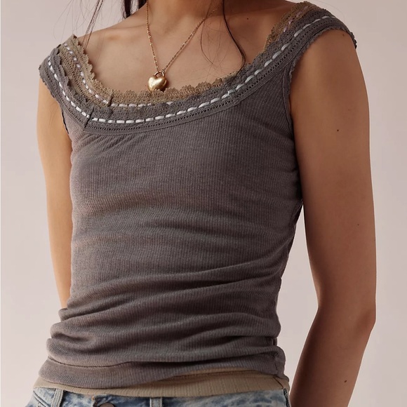 New - Intimately by Free People Only You Heather Grey Tank Top - Picture 4 of 4